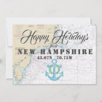 Nautical Happy Holidays from New Hampshire Holiday Card