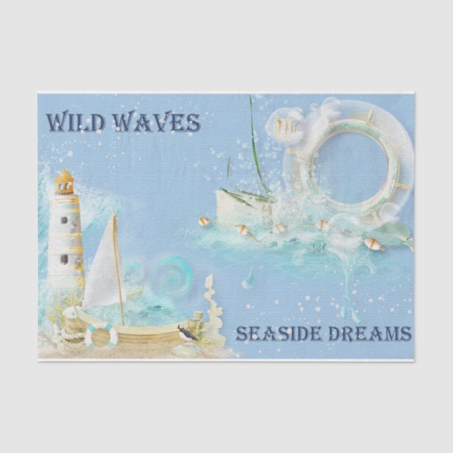 Nautical Harbour Design Series 10 Tissue Paper (Front)