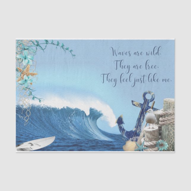 Nautical Harbour Design Series 11 Tissue Paper (Front)