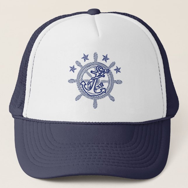 Nautical Hat Captain First Mate Skipper Your Hat (Front)