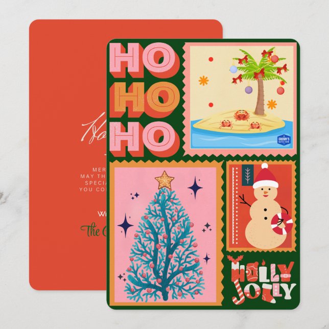 Nautical Haven Christmas Flat Greeting Card (Front/Back)