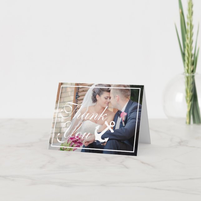 Nautical Heart Thank You Card (Front)