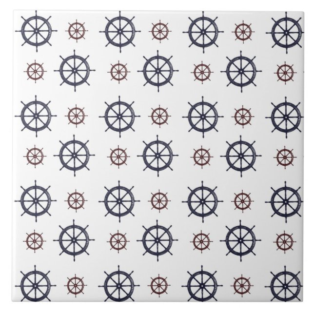 Nautical Helms Ceramic Tile (Front)