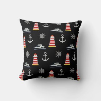 Nautical Icons, Silver Anchor on Black
