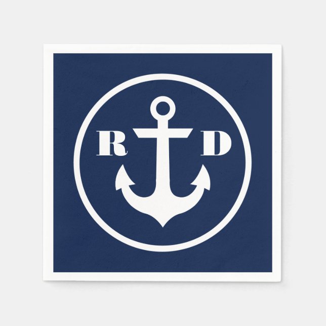 Nautical Initials Napkins (Front)