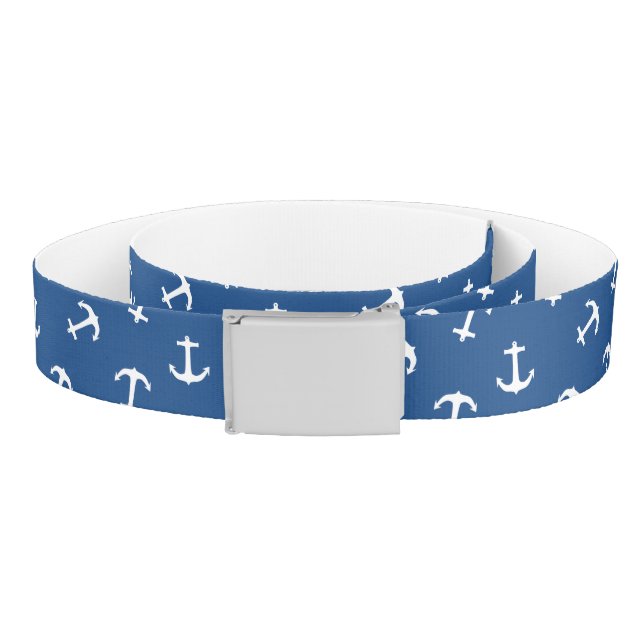 Nautical inspired Anchor Pattern Stylish Belt (Coil)