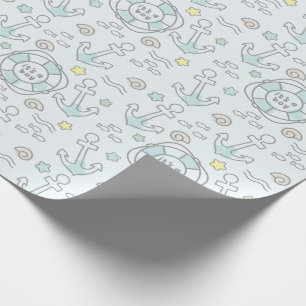 Nautical It's A Boy Wrapping Paper