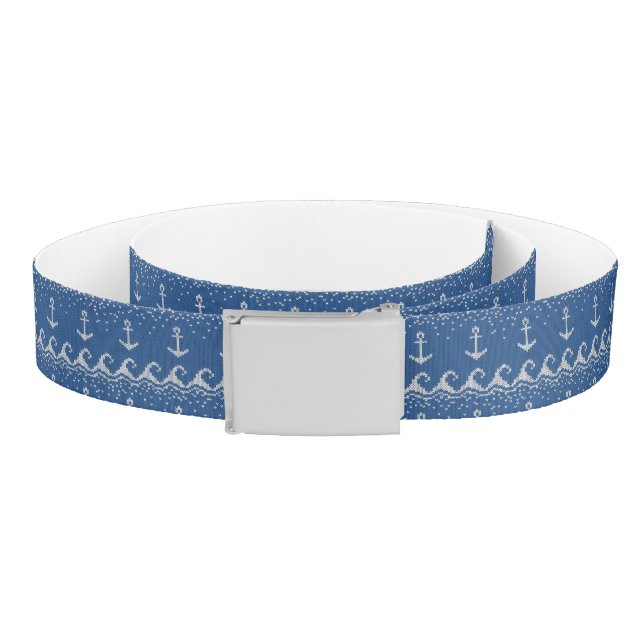 Nautical Knit Pattern Belt (Coil)