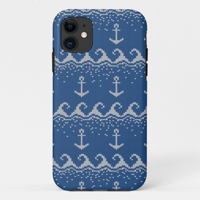 Nautical Knit Pattern Case-Mate iPhone Case (Back)