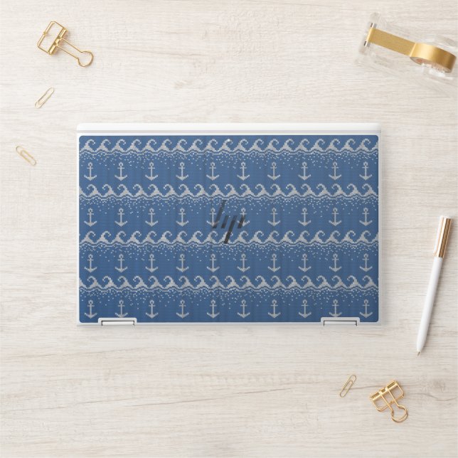 Nautical Knit Pattern HP Laptop Skin (Desk)