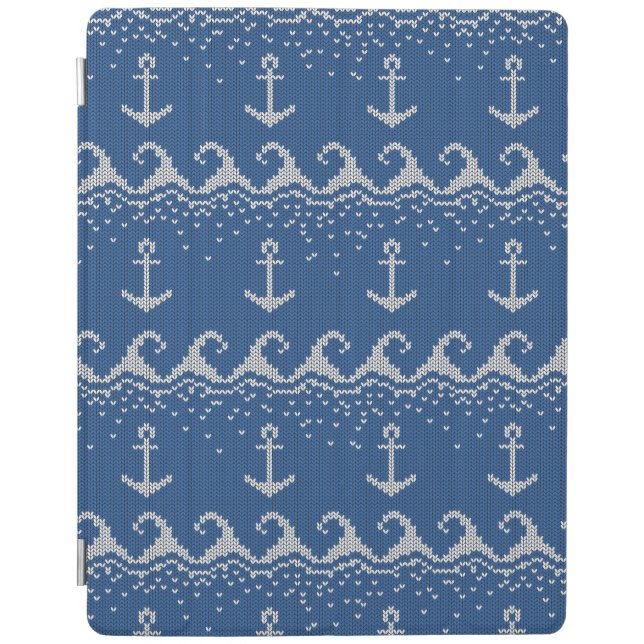 Nautical Knit Pattern iPad Smart Cover (Front)
