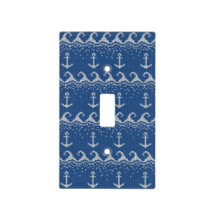 Nautical Knit Pattern Light Switch Cover