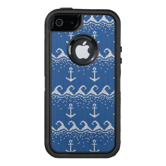 Nautical Knit Pattern Otterbox iPhone Case (Back)