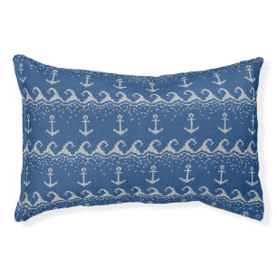 Nautical Knit Pattern Pet Bed