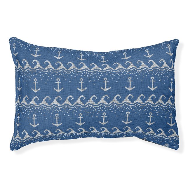 Nautical Knit Pattern Pet Bed (Front)
