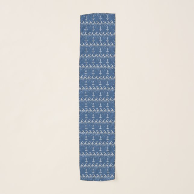 Nautical Knit Pattern Scarf (Front)