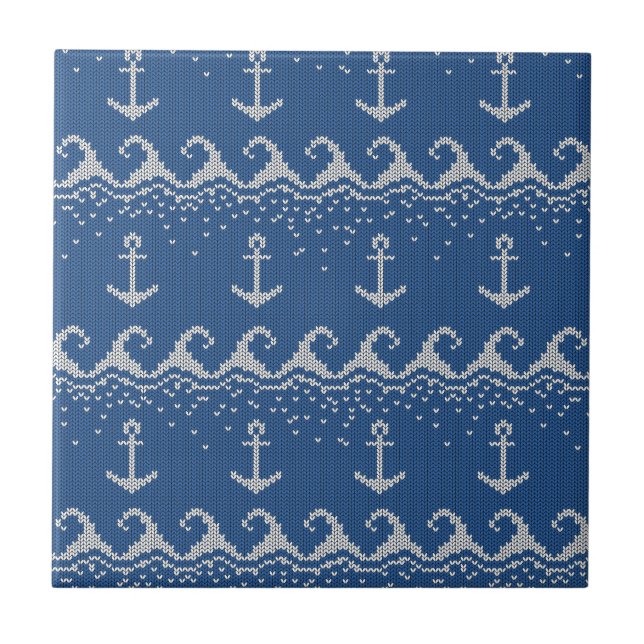 Nautical Knit Pattern Tile (Front)