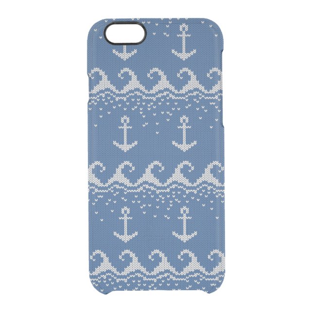 Nautical Knit Pattern Uncommon iPhone Case (Back)