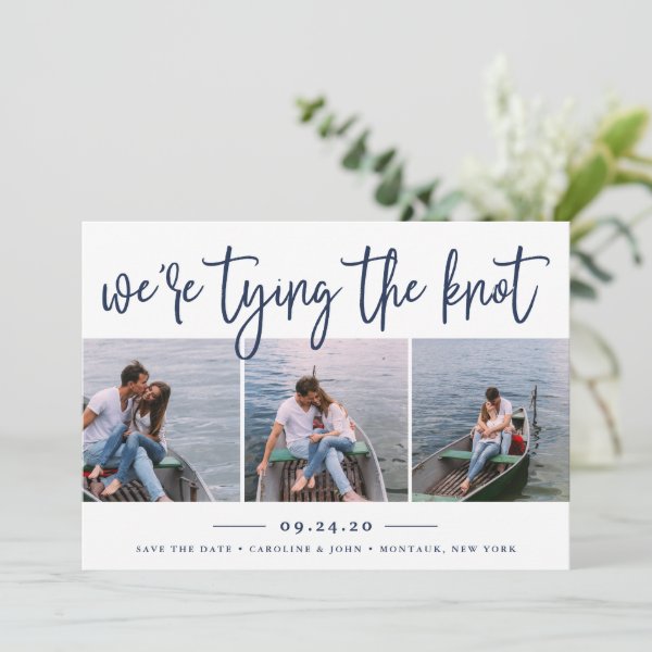 Nautical Knot | Photo Collage Save the Date Card