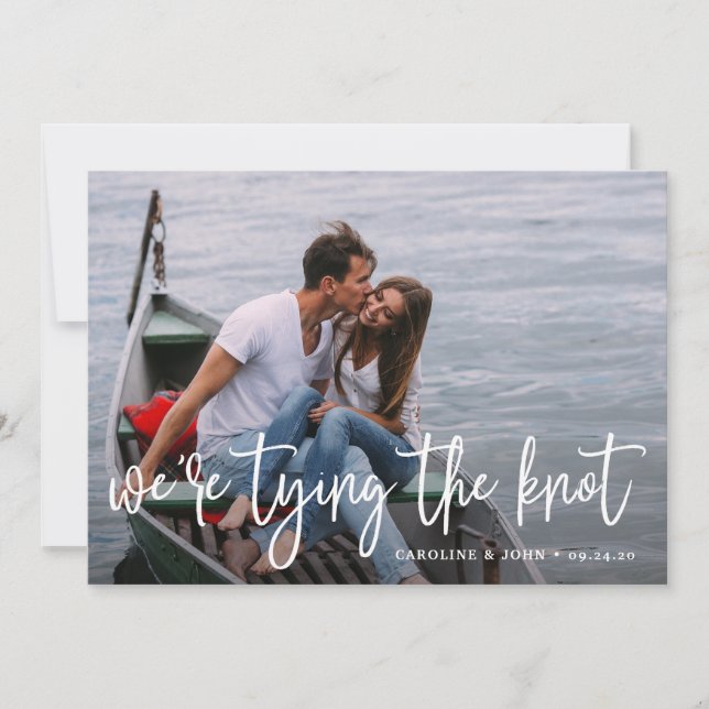 Nautical Knot | Photo Save the Date Card (Front)