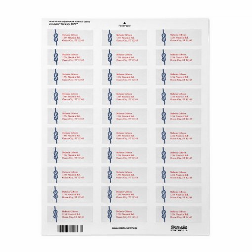 Nautical Knot Return Address Label Zazzle
