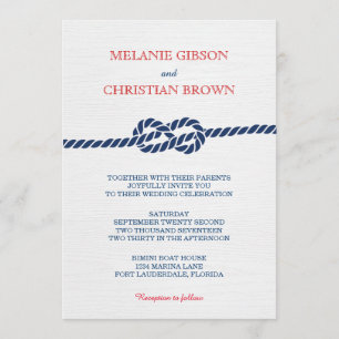 Nautical Knot Wedding Invitation