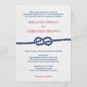 Nautical Knot Wedding Invitation