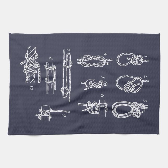 Nautical knots kitchen towel (Horizontal)