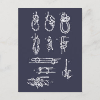 Nautical knots postcard