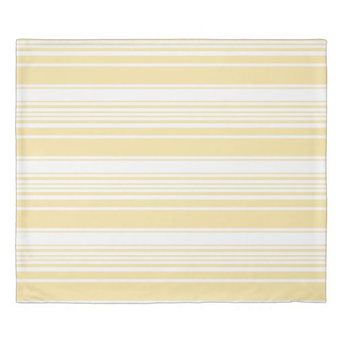 Nautical Lagoon Stripe daffodil yellow Duvet Cover