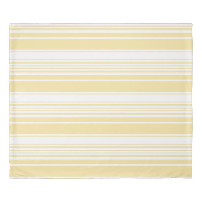 Nautical Lagoon Stripe daffodil yellow Duvet Cover (Front)