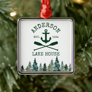 Christmas Funny Decoration Lake Retro Design Watauga Lake Ornament Gift