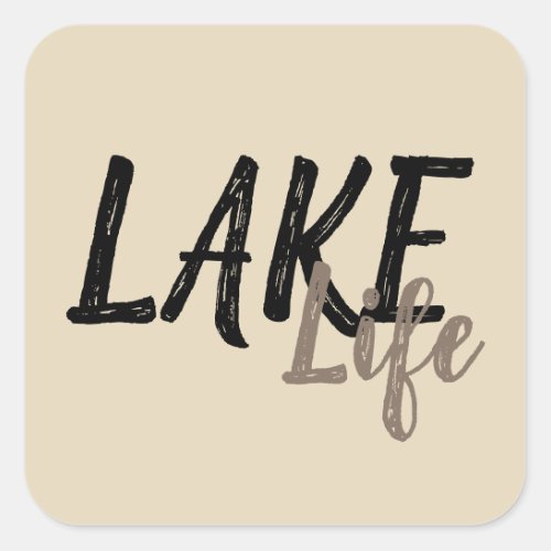 nautical LAKE LIFE  Square Sticker