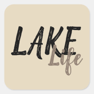 nautical LAKE LIFE Square Sticker