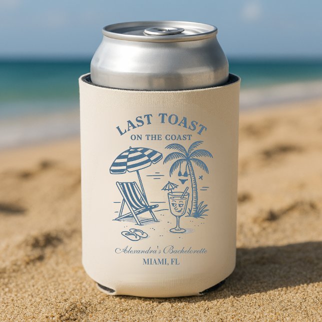 Nautical Last Toast Bachelorette Weekend Can Cooler (Creator Uploaded)