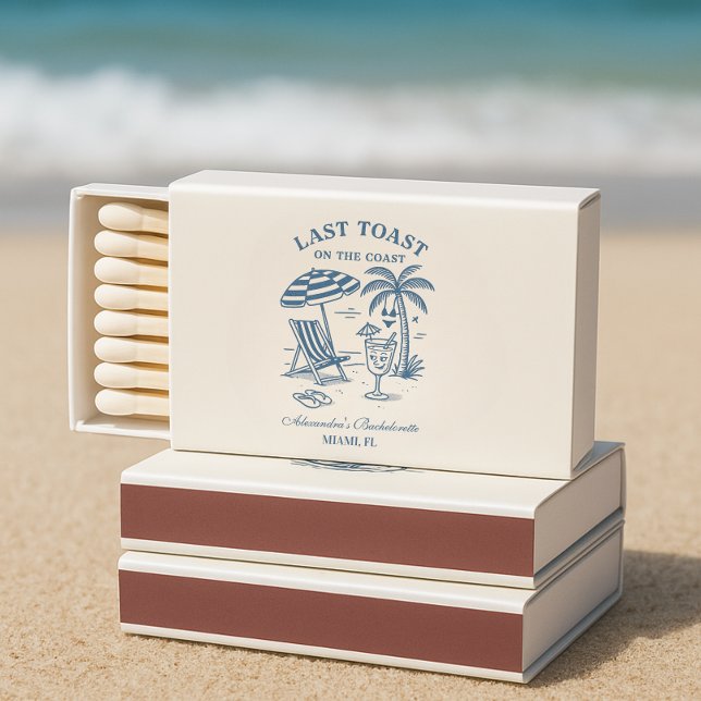 Nautical Last Toast Bachelorette Weekend Matchboxes (Creator Uploaded)