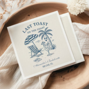 Nautical Last Toast Bachelorette Weekend Napkins