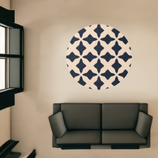 Nautical Lattice Round Rug