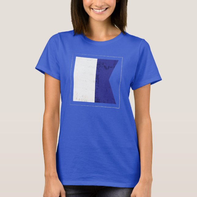 Nautical Letter “A” Signal Flag T-Shirt (Front)