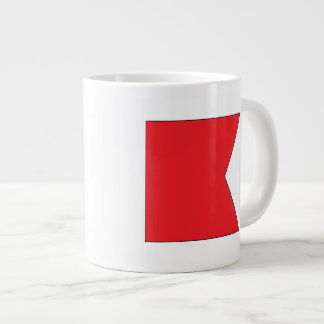 Nautical Letter B Jumbo Mug