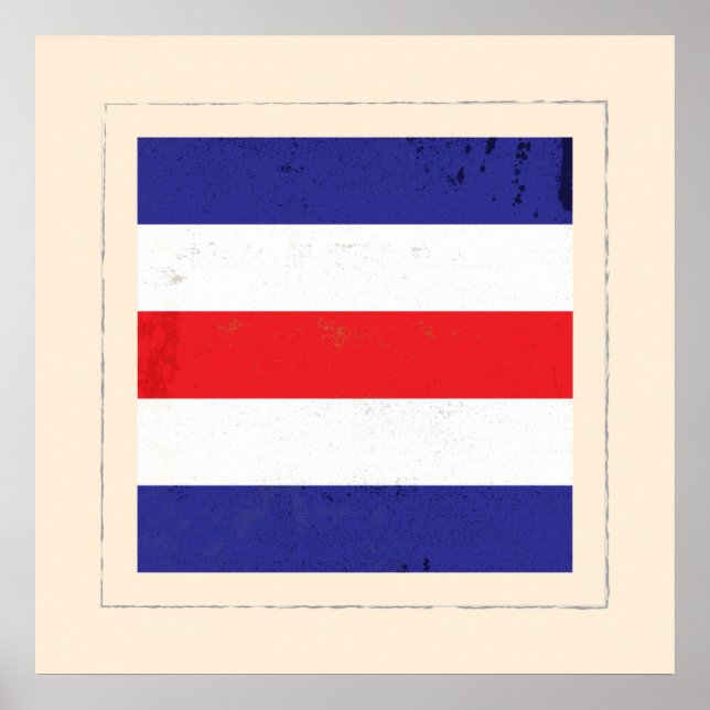 Nautical Letter "C" Signal Flag Poster (Front)