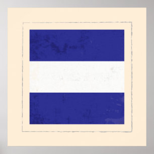 Nautical Letter “J” Signal Flag Poster