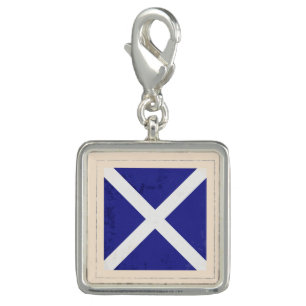 Nautical Letter “M” Signal Flag Charm