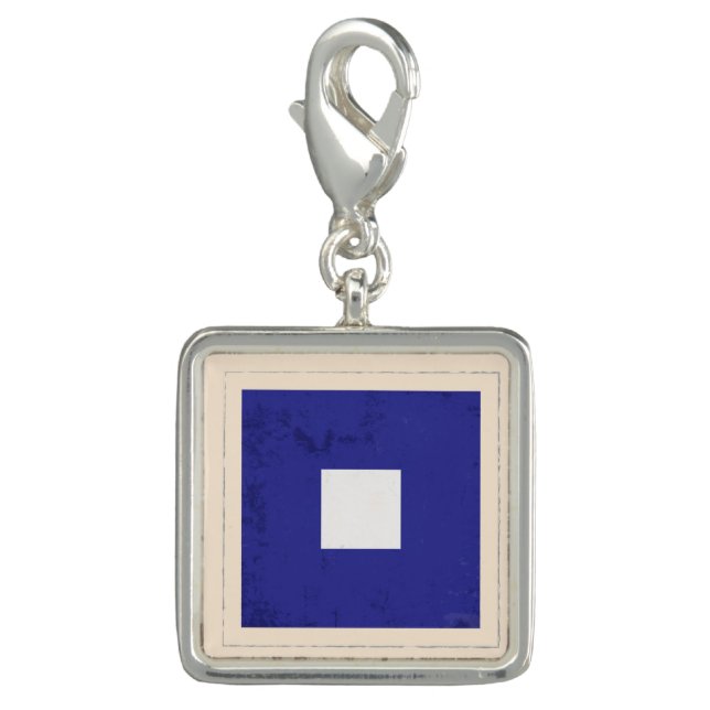 Nautical Letter “P” Signal Flag Charm (Front)