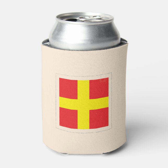 Nautical Letter “R” Signal Flag Can Cooler (Can Front)