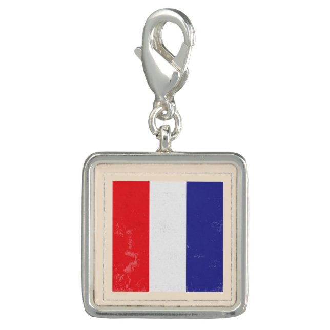 Nautical Letter “T” Signal Flag Charm (Front)