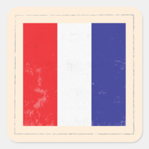 Nautical Letter “T” Signal Flag Square Sticker