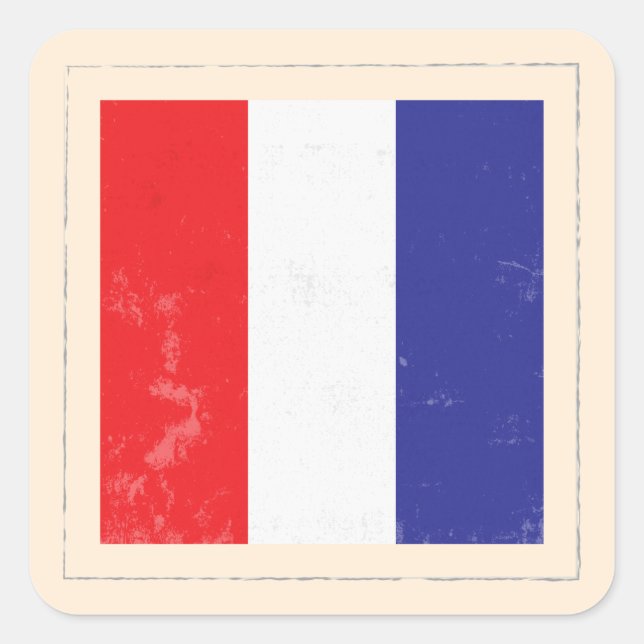 Nautical Letter “T” Signal Flag Square Sticker (Front)