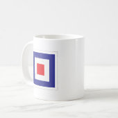 Nautical Letter “W” Signal Flag Coffee Mug (Front Left)