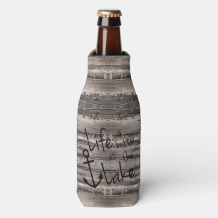 nautical LIFE IS BETTER AT THE LAKE Bottle Cooler
